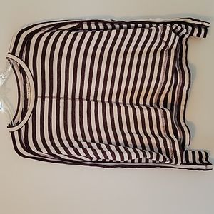 Madewell Striped Thermal Ribbed Shirt, Size Large